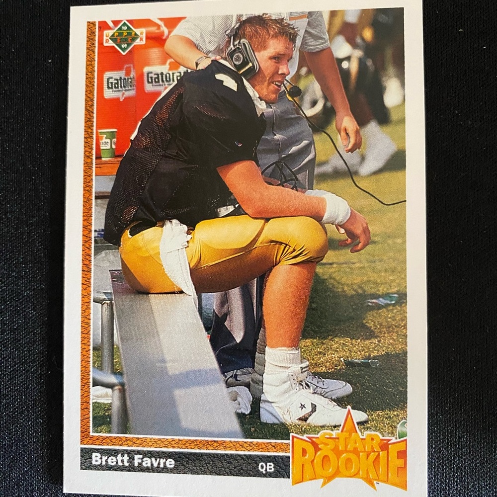 1991 Upper Deck Brett Favre Star Rookie Football Card
